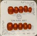 Amber Jelly Press-On Nail Set