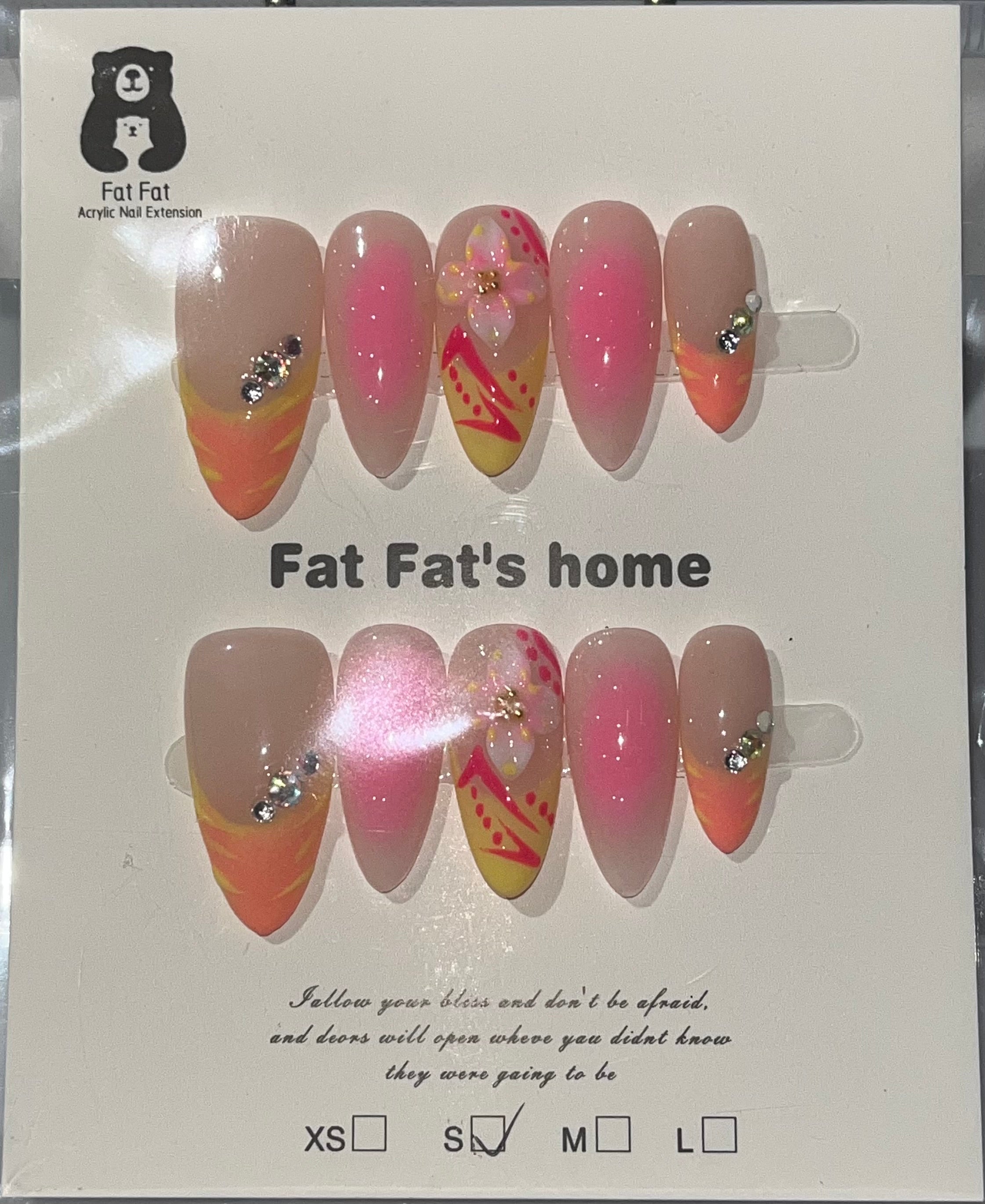 Tropical Sunset Press-On Nail Set
