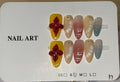 Golden Petal Press-On Nail Set