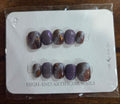 Set 10 — Purple Marble Gold Foil Press-On Nail Set