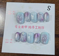 Ice Blue & Purple Mermaid Press-On Nail Set