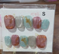 Terracotta Mint Marble Gold Swirl Press-On Nail Set