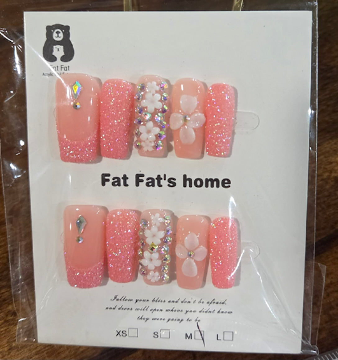 Coral Bloom Press-On Nail Set