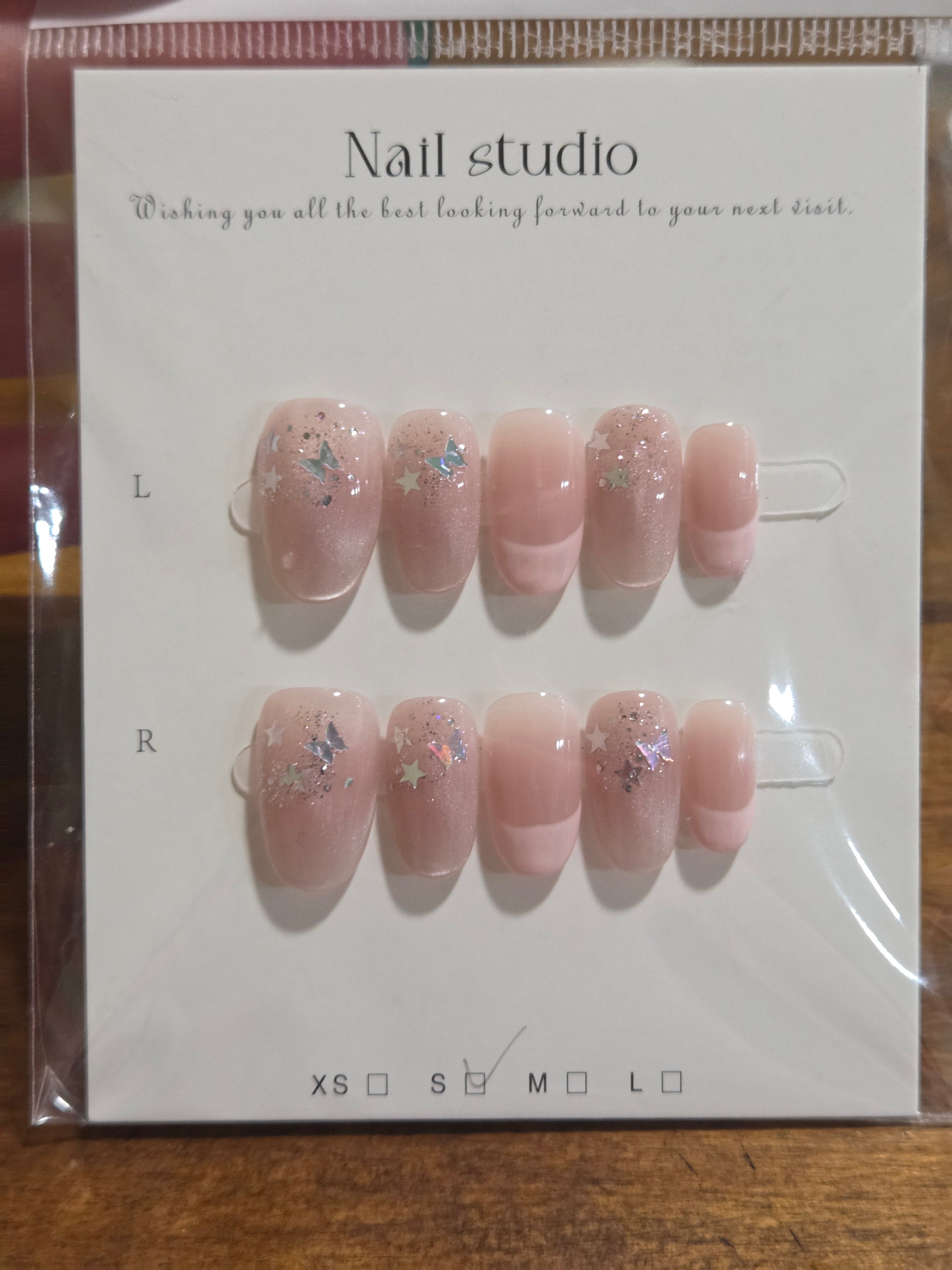 Star Dust Blush Press-On Nail Set
