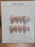 Set 8 — Blush Polka Dot & Bow Press-On Nail Set