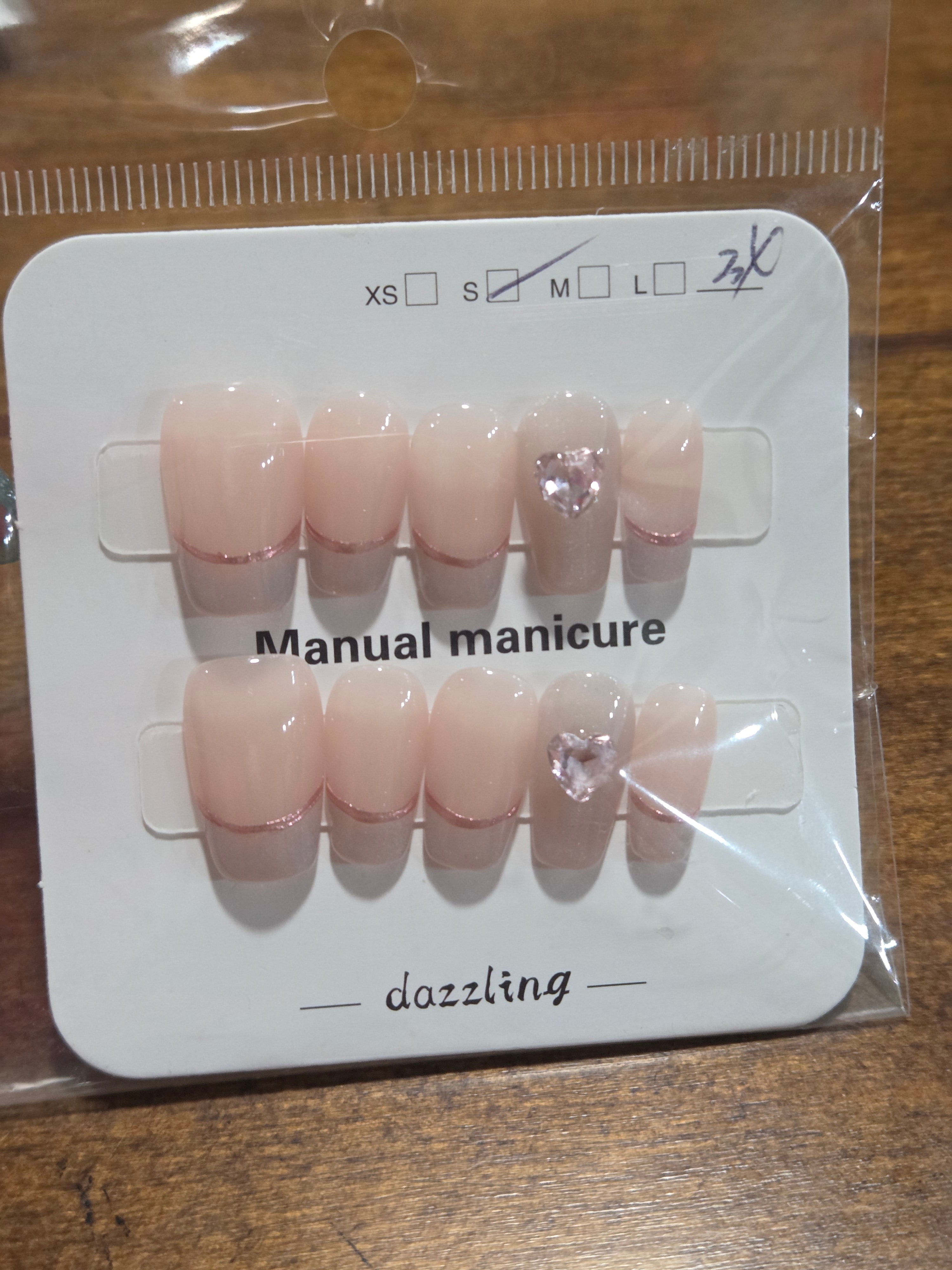 Set 7 — Blush Heart Press-On Nail Set