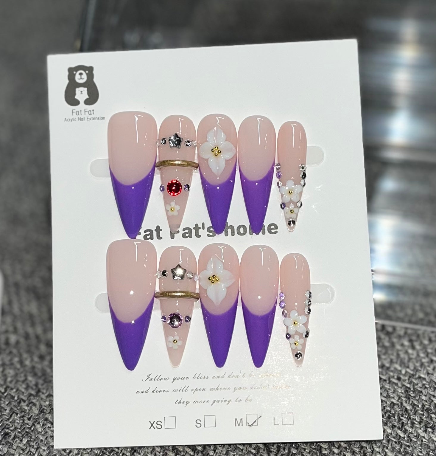 Violet Garden Press-On Nail Set
